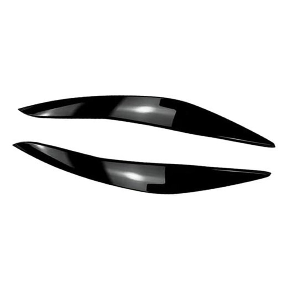 Auto Headlight Lens Stickers For Bmw 5 Series F10 F11 2011-2014 Gloss Carbon Look Eyebrow Trim Cover Black 9354506616687