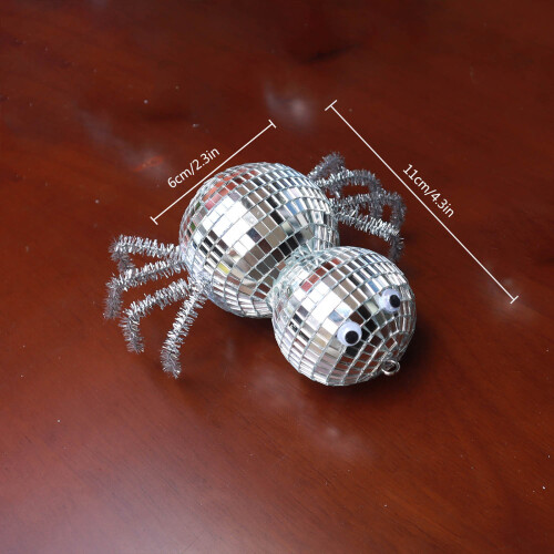 Disco Spiders Ornament With Mirrored Detailing Party-style A 2