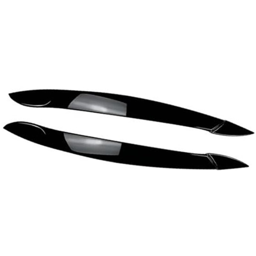 Headlight Eyebrow Trim For Bmw X5 E70 08-13 Glossy Abs Eyebrow Cover Sticker Black 9393856725793