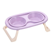 Multiple Height Dog Feeding Station With-Purple double color