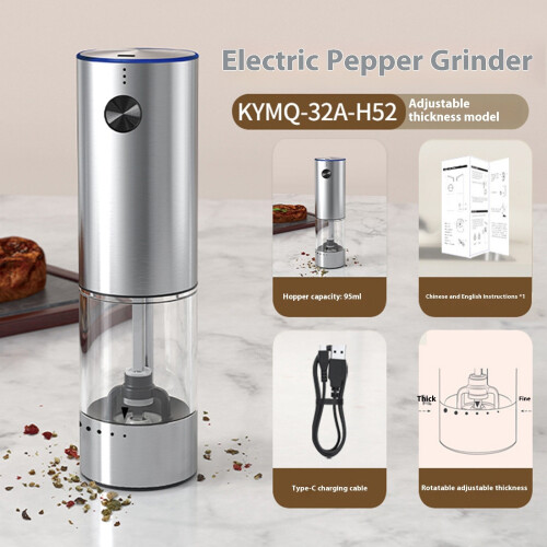 Electric Peppers Grinder Adjustable Coarseness ABS Kitchen Tool 1