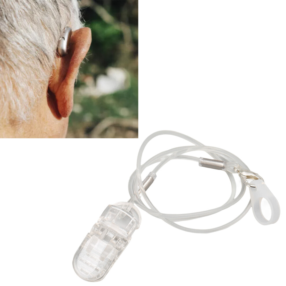 Transparent Hearing Aid Clip Nylon Lanyard for Elderly & Kids