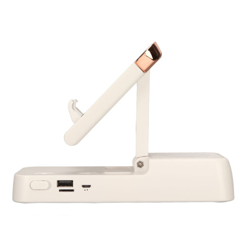 HD Stereo Wireless Phone Holder & Bluetooth Speaker for Tablets White 2