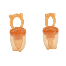 2 piezas de alimentador de silicona para bebés, chupete mordedor de frutas