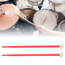 2Pcs Drum Mallet Felt & Nylon Double Headed Instrument Set Red