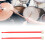 2Pcs Drum Mallet Felt & Nylon Double Headed Instrument Set Red 1
