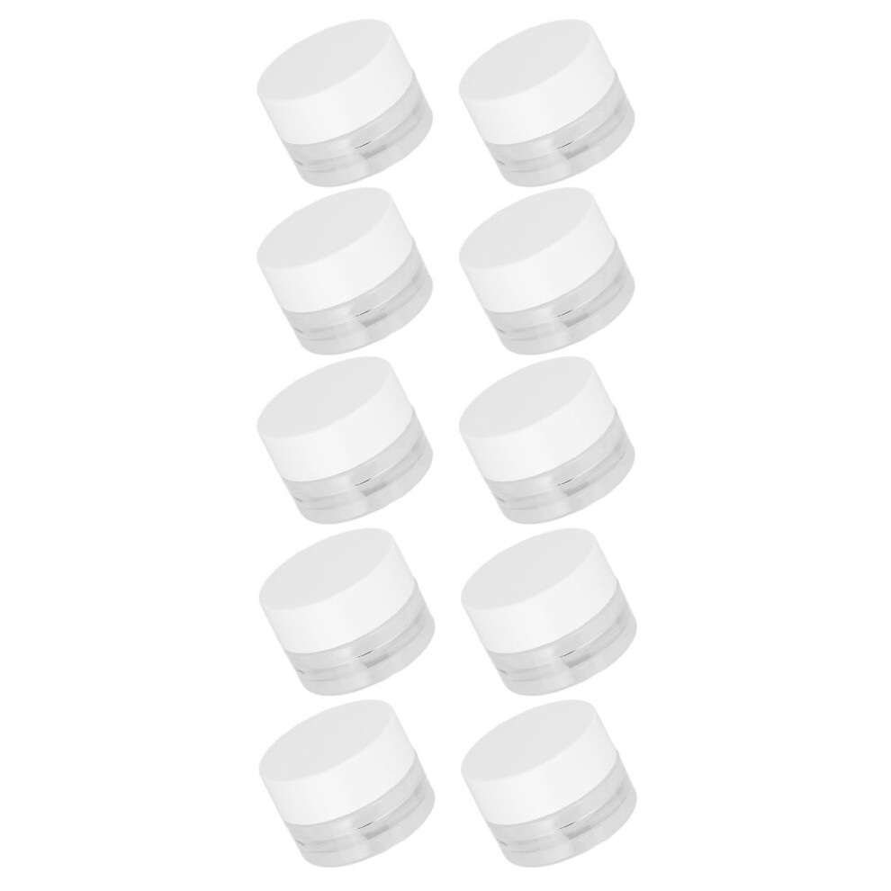 Cream 10Pcs 5G Clear Pp Jars Leak-Proof Recyclable Portable Toiletry Containers