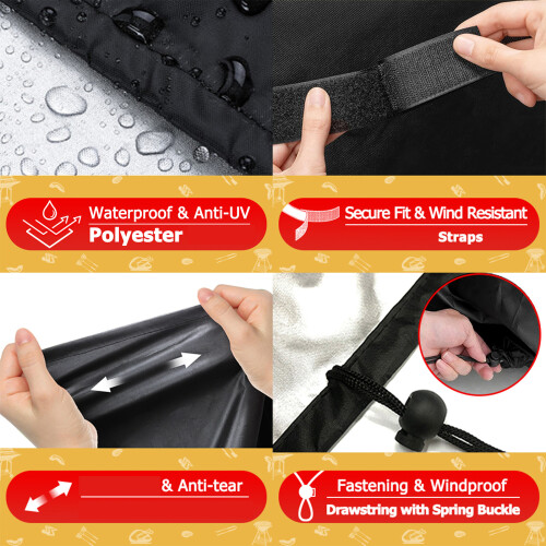 Practical Quality Grills Cover Waterproof Dustproof-32inch 1