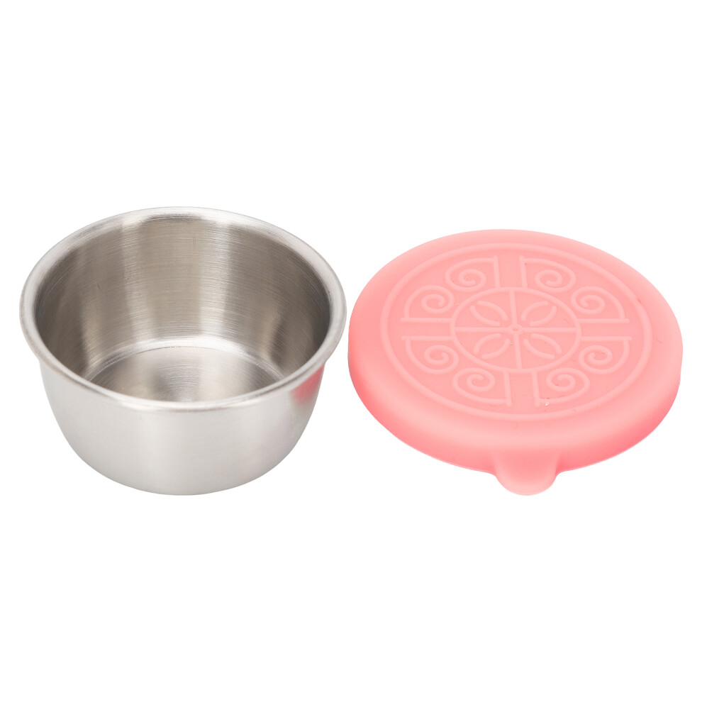 Stainless Steel Essential Oil Container 50ml Pink Lid Condiment Cup