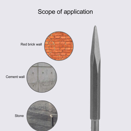 Tile & Brick Removal Masonry Chisel Hex Shank for Hammer Drill Heavy Duty Tool 2
