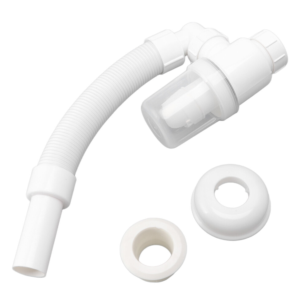 White Abs 90 Basin Drain Pipe For Kitchen & Bathroom Sink Flexible Hose 8161356513162