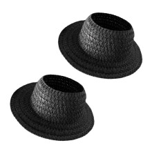 Breathable Hollow Top Doll Hat With Fun Ear Openings Doll-Black