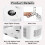 Yogurt Maker & Ice Cream Maker, LCD Timer, 300ml Capacity, Constant Temp Fermentation, Compact Portable Black 5