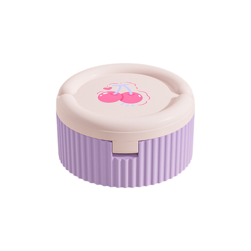 Travel Friendly Silicone Pills Container and Foldable-Purple