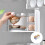 Smooth Rotating Shelf Holder Holds Cosmetics-White and blue 2