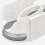 Smooth Rotating Shelf Holder Holds Cosmetics-White and blue 5
