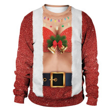 Sweat-shirt unisexe à motif de noël 3D, pull en tissu-Style 4XXL