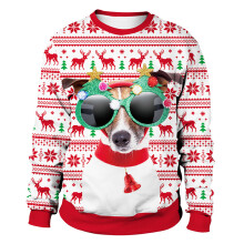 Pull confortable imprimé sur le thème de Noël pour-forme3 L