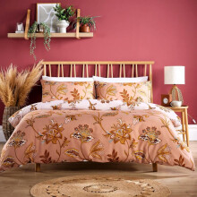(SHIMLA SPICE, KING) Luxury Super Soft Cotton Rich Duvet Sets Easycare Comfortable Bedding Includes Duvet Cover & Pillowcases in Single Double King