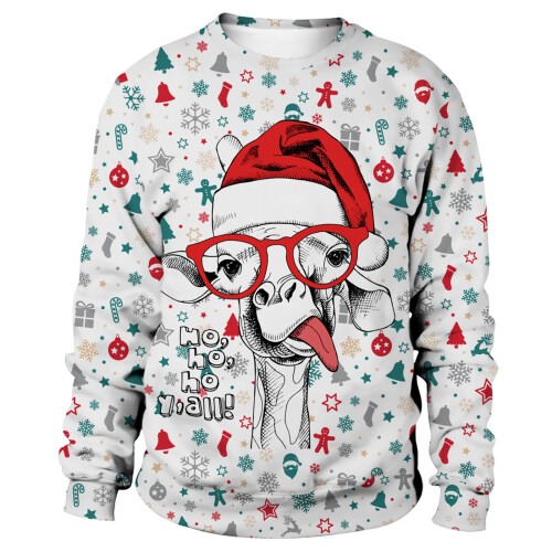 Pull de noël décontracté pour femmes, avec imprimé-Style 6M