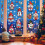 9 Sheets Christmas Window Clings Elves Christmas Decorations for 4