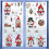 9 Sheets Christmas Window Clings Elves Christmas Decorations for 6