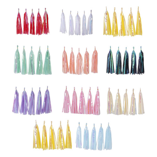 Guirlande de pompons en papier DIY, paquet de 3, pour-Beige 1