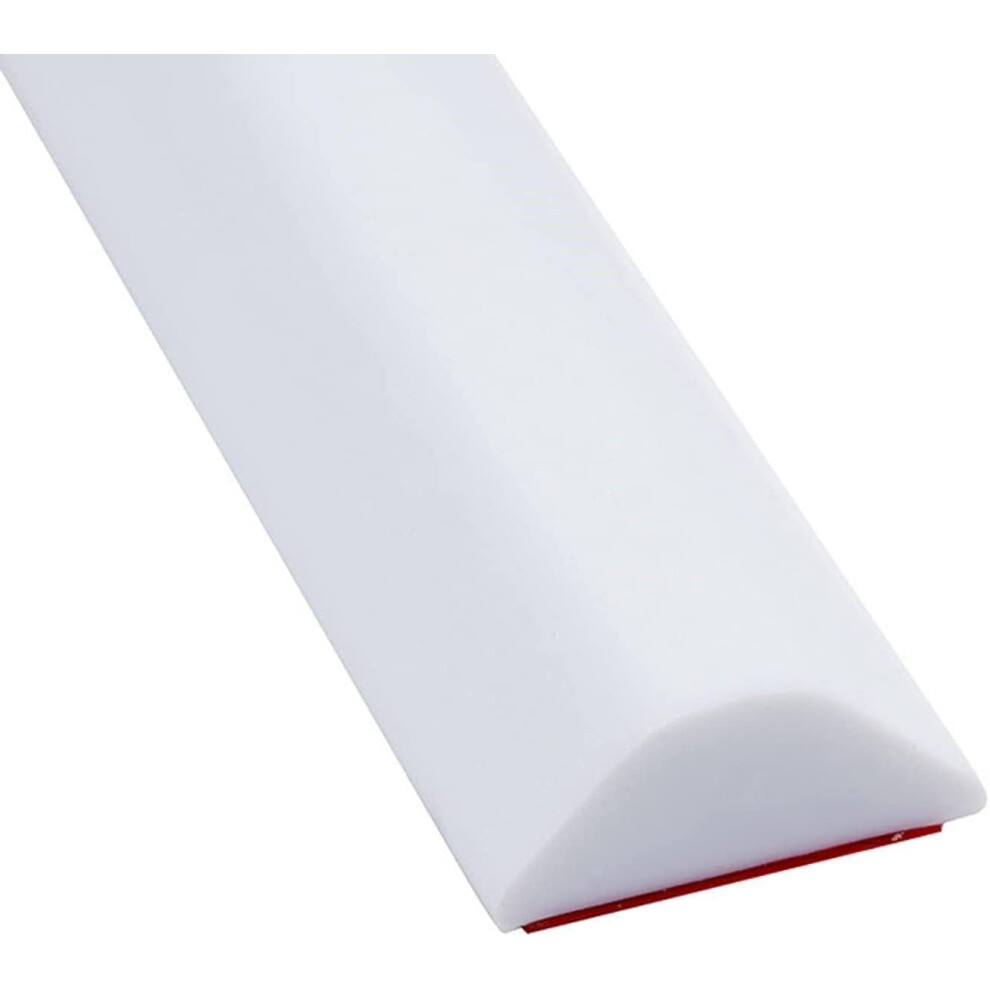 Silicone Shower Screen Seal Strip Collapsible Water Dam For Bathroom Threshold Barrier Flexible Water Blocking White 5M 9067246406400