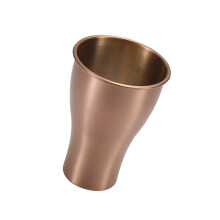 Lekvrije, roestvaste stalen brede beker,-Rose goud