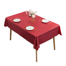 Eleganter, mit Pailletten verzierter Tischbezug-120*120cm Rot