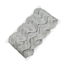 10 Yards gewelltes Polyester-Gurtband, 25 mm breit, zum-Silber