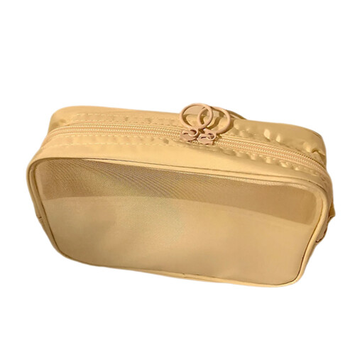 Multifunktionale Kosmetiktasche aus Polyester,-Beige große Größe