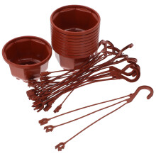 10Sets Robuste Kunststoff Hängeblumentöpfe Braun Für Garten Und Zimmer