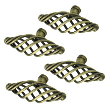 4er-pack alu- , vogelkäfig-design, schubladengriffe, groß, patina
