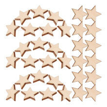 50 kleine holzsterne natur zum basteln und weihnachtsdekoration