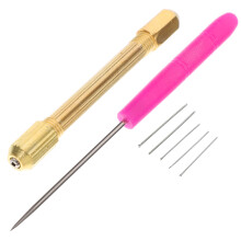 7Teiliges Set Silikon Perücken Mit Kupfergriff Stahl Häkelnadeln