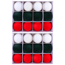 24Pcs Christmas Baubles Colorful Christmas-Red green and white