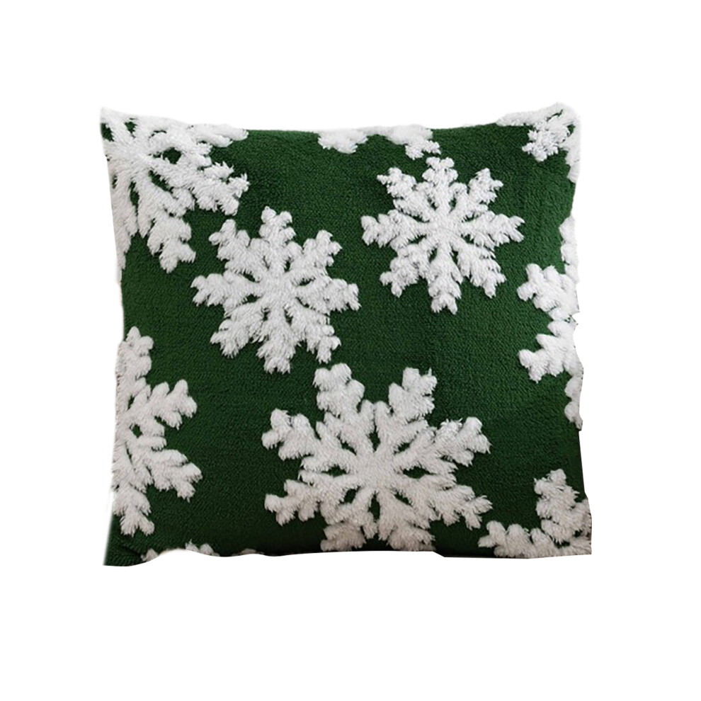 Christmas Plushie  Pillowcase Snowflake Velvet Throw-Style 8