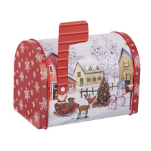 Decorative Christmas Cookie Tin Metal Storage Container for-Elk