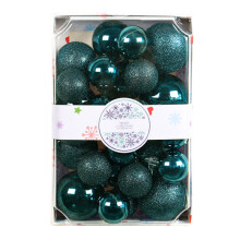 Pack of 26 Christmas Balls Christmas Tree Ornaments-dark green