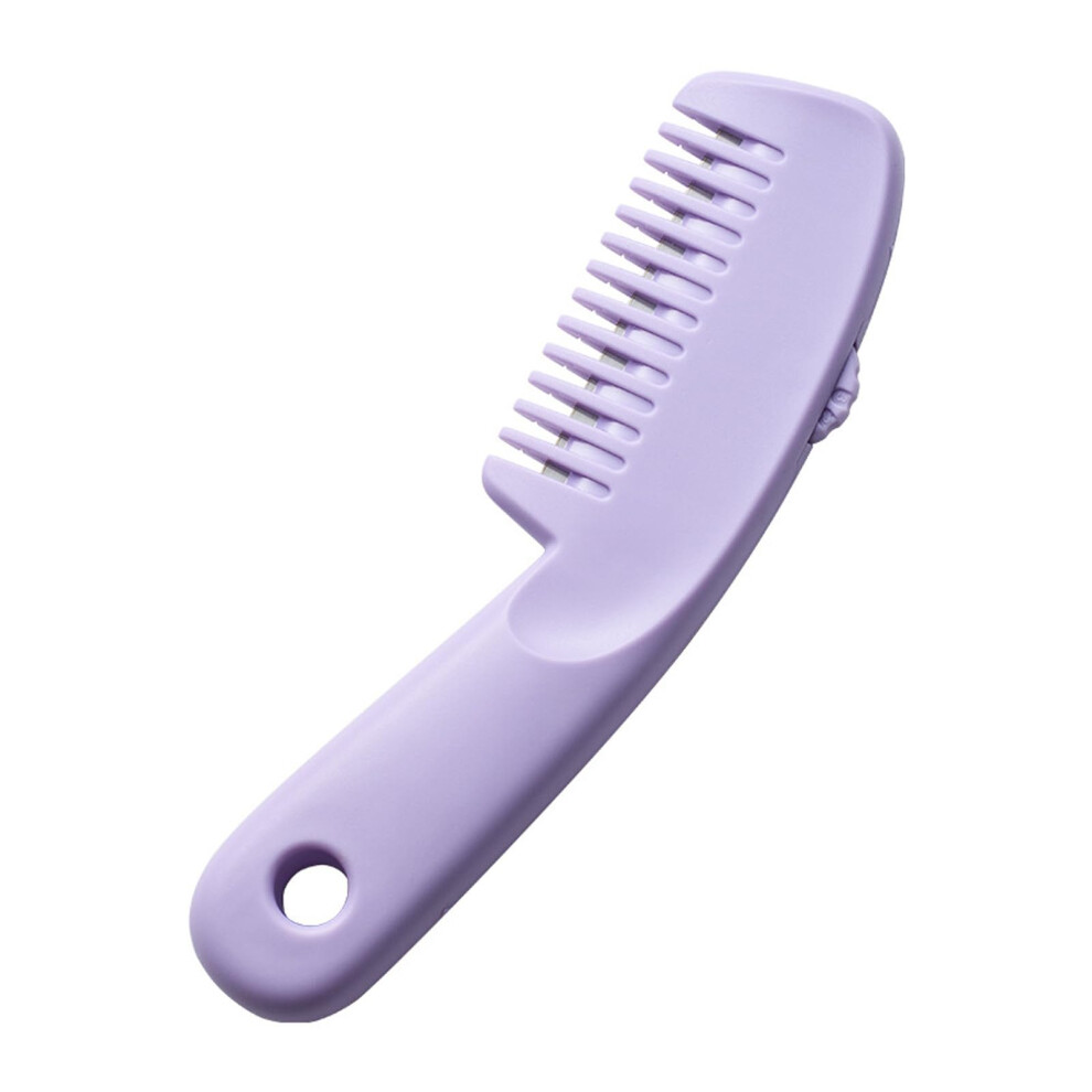 Unisex Purple 2-In-1 Hair Thinning Comb Razor For Cutting Hair, Razor Comb Styling Split End Trimmer For Women,