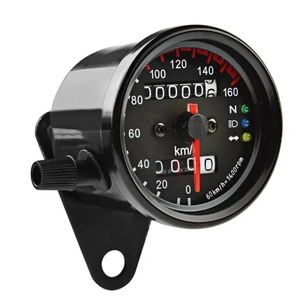 Gauge Odometer Universal Motorcycle Tachometer 12V Dual Speed Meter With Indicator 9354506618933