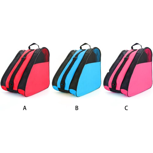 Breathable Roller Skate Bag Storage Pouch Oxford Cloth Adjustable Shoulder Strap Side Pocket 2