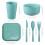 1 Set Weizenstroh Geschirr Unzerbrechliches Besteck 3