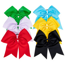 6St Bogen Haargummis Große Cheer Bows Haarseile Für