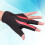 billard 3-finger handschuh snooker pool queue dehnbar links rot 8