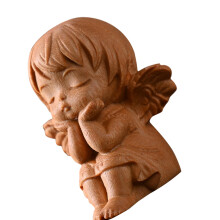 Holzengel Figur Für Wohnkultur Und Religion Mit Flügeln