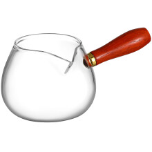 Glass Servierkrug Aus Borosilikatglas Mit Holzgriff Für Teezimmer Büro