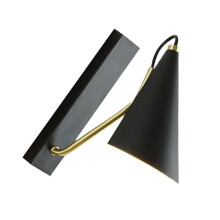 1St Wandmontierte Eisenkunst Lampe Nordic Design Golden Schwarz