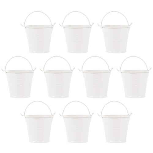 10 mini- -eimer metall, - und gartendeko